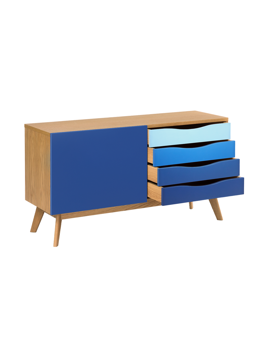 
Designer Sideboard "Avon" - Blue