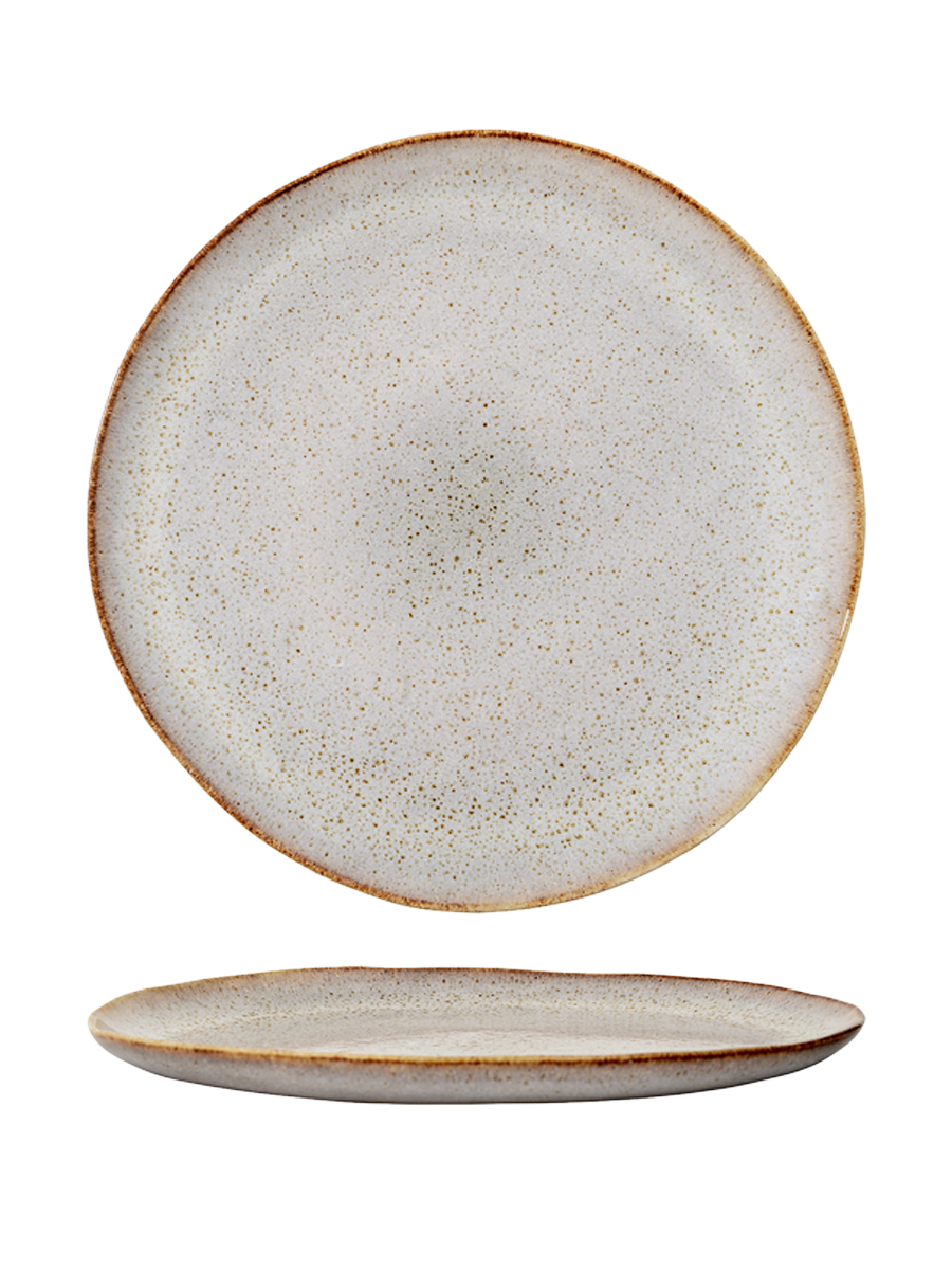 
Assiette à salade et à dessert artisanale « Sandrine » - Naturel