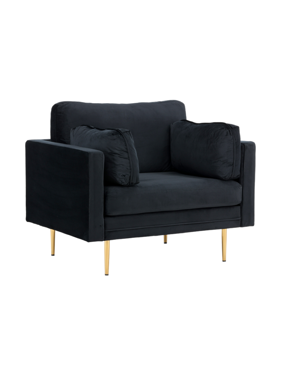 
"Boom" velvet armchair - Black