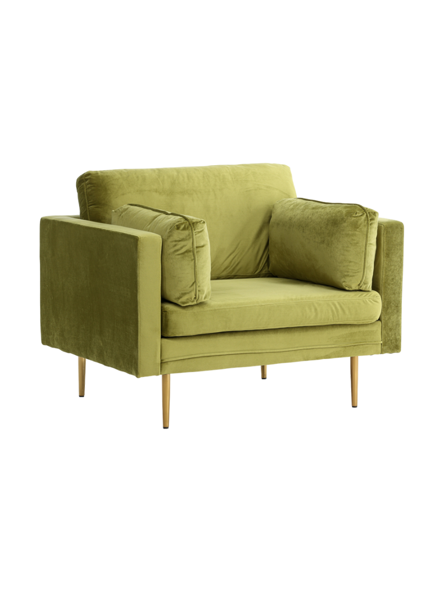 
"Boom" velvet armchair - Dusty Green