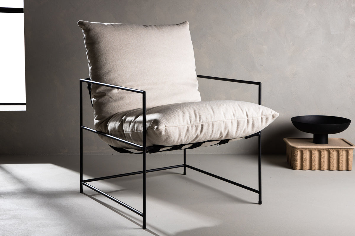
Designer Armchair "Sedalia" - Linen Off White