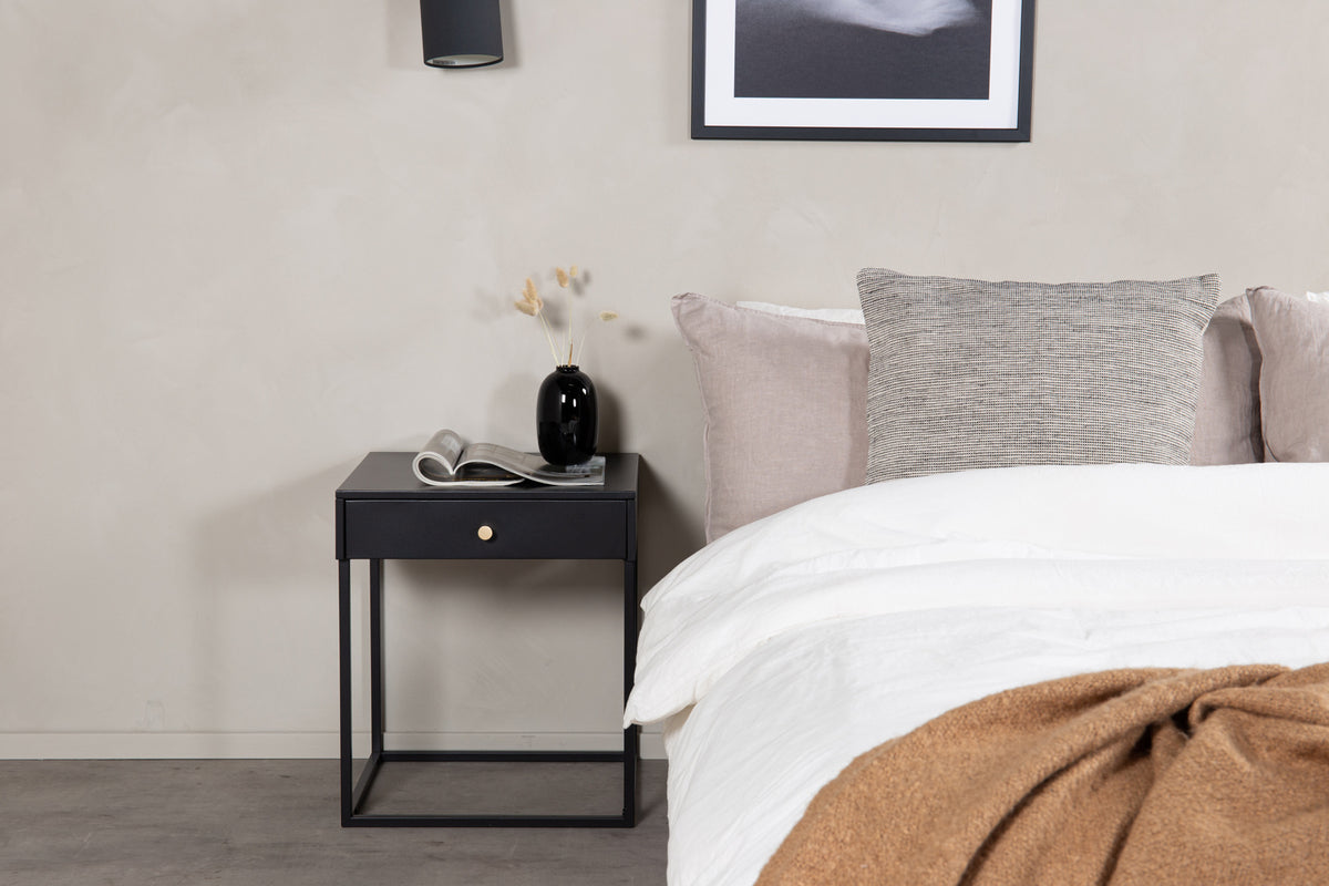 
"Bakal" Designer Metal Side and Nightstand - Black