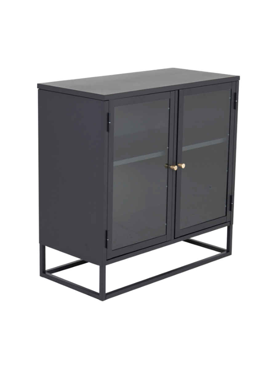 
Small display cabinet "Bakal" made of metal - Black