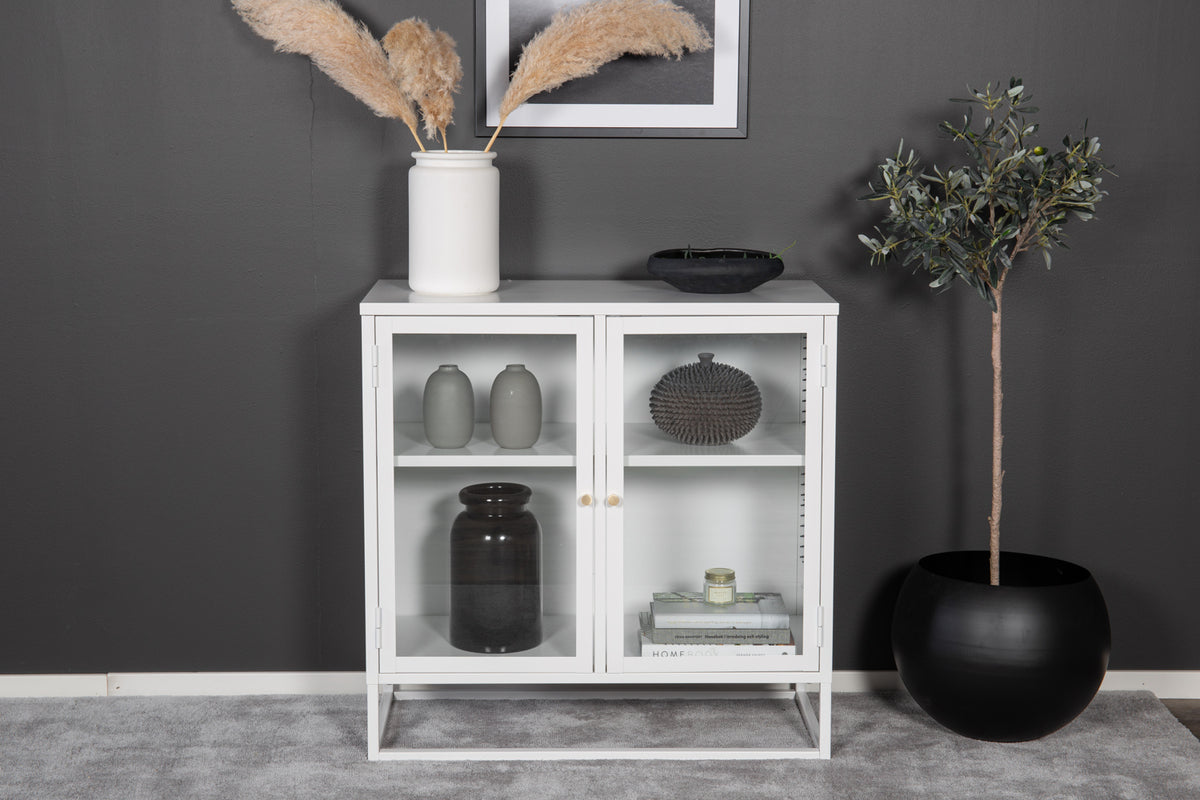 
Small display cabinet "Bakal" made of metal - White