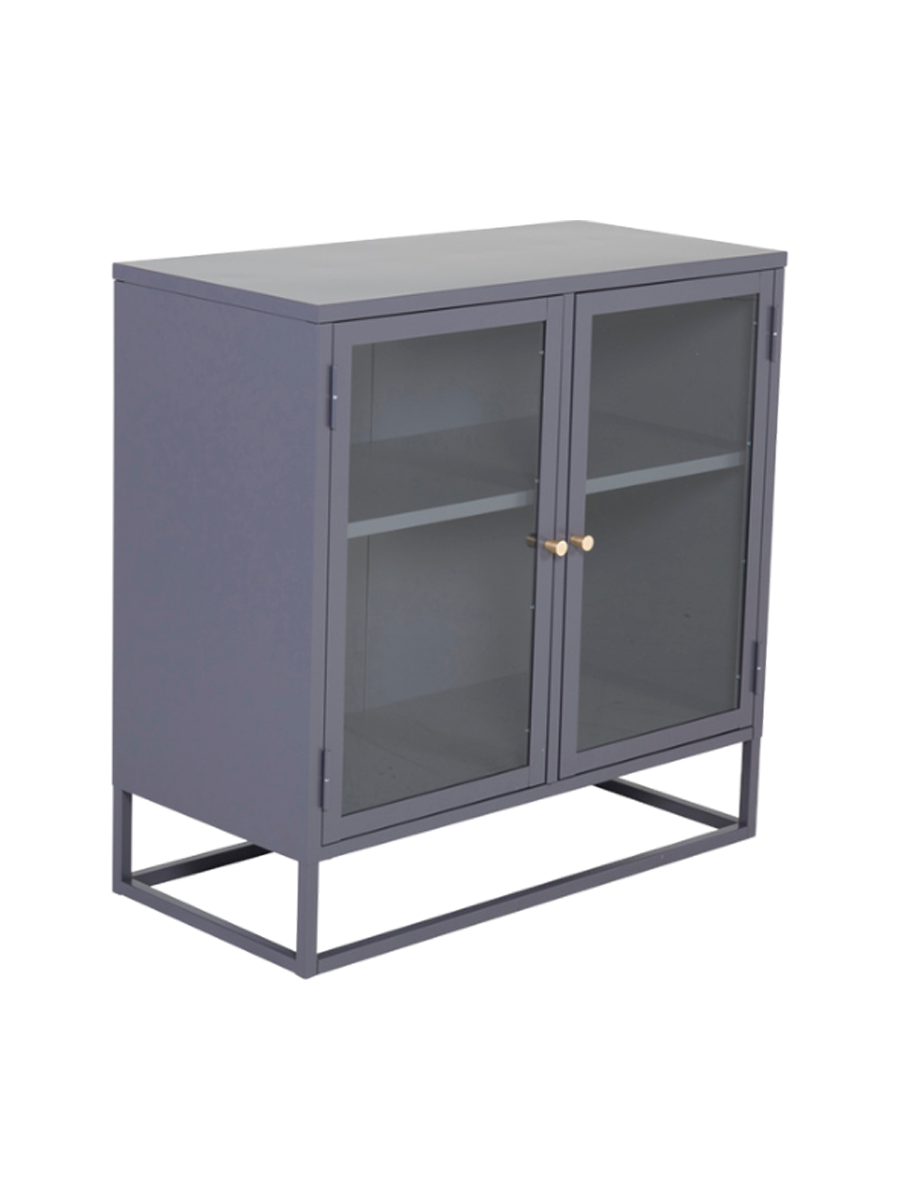 
Small display cabinet "Bakal" made of metal - Light gray