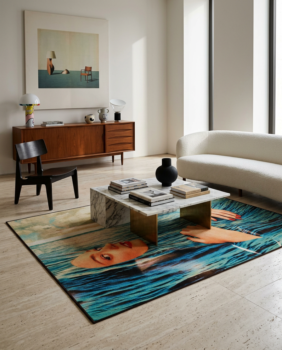 
Designer Rug "Toiletpaper Seagirl"