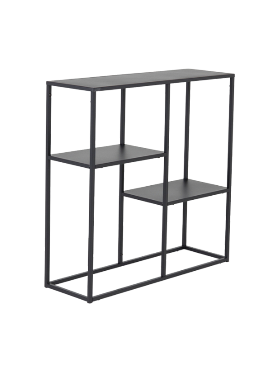 
Kleines Standregal „Staal“ aus Metall - Schwarz