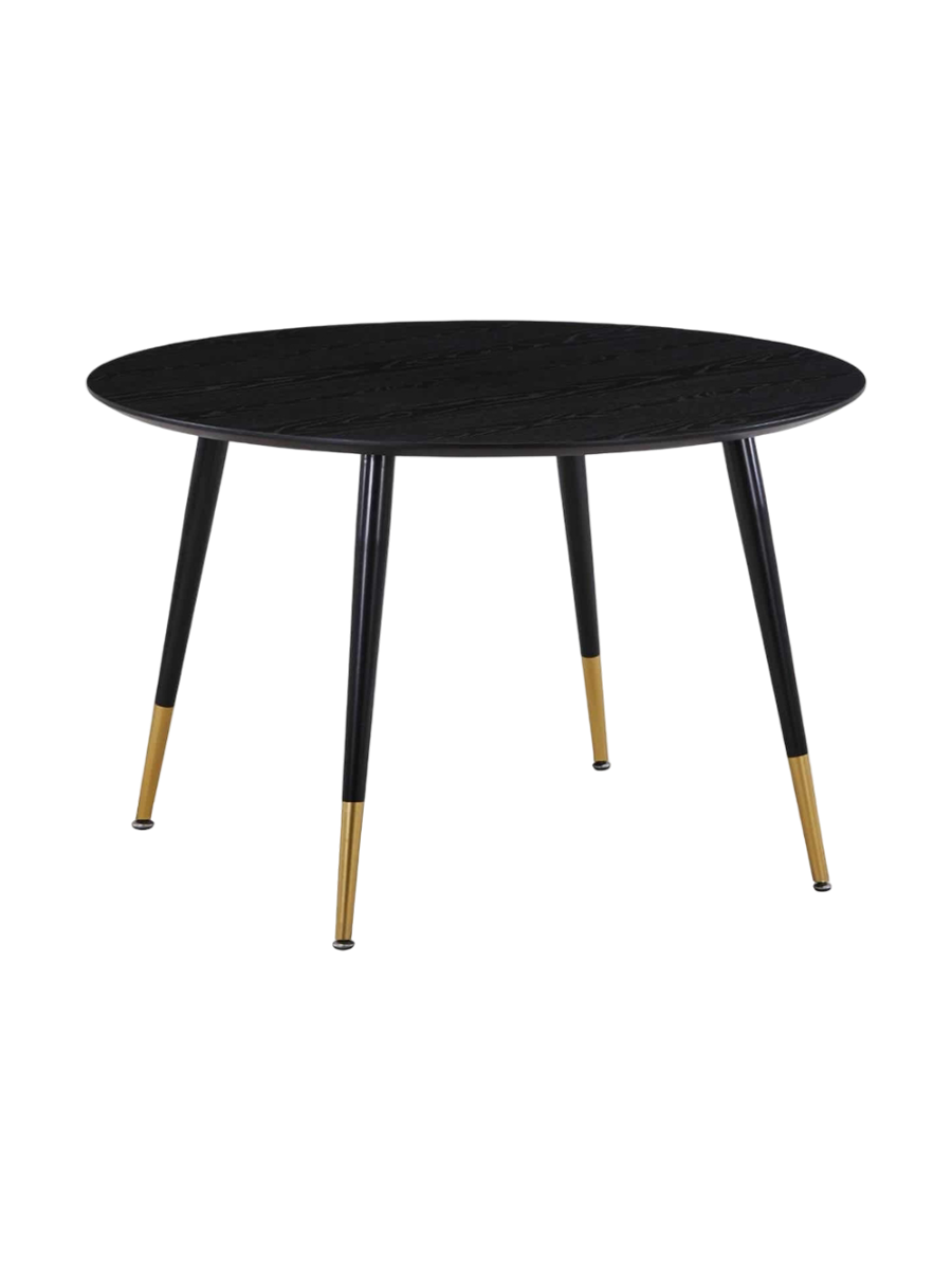 
Runder Esstisch „Dipp“ Ø 115 cm - Schwarz / Gold