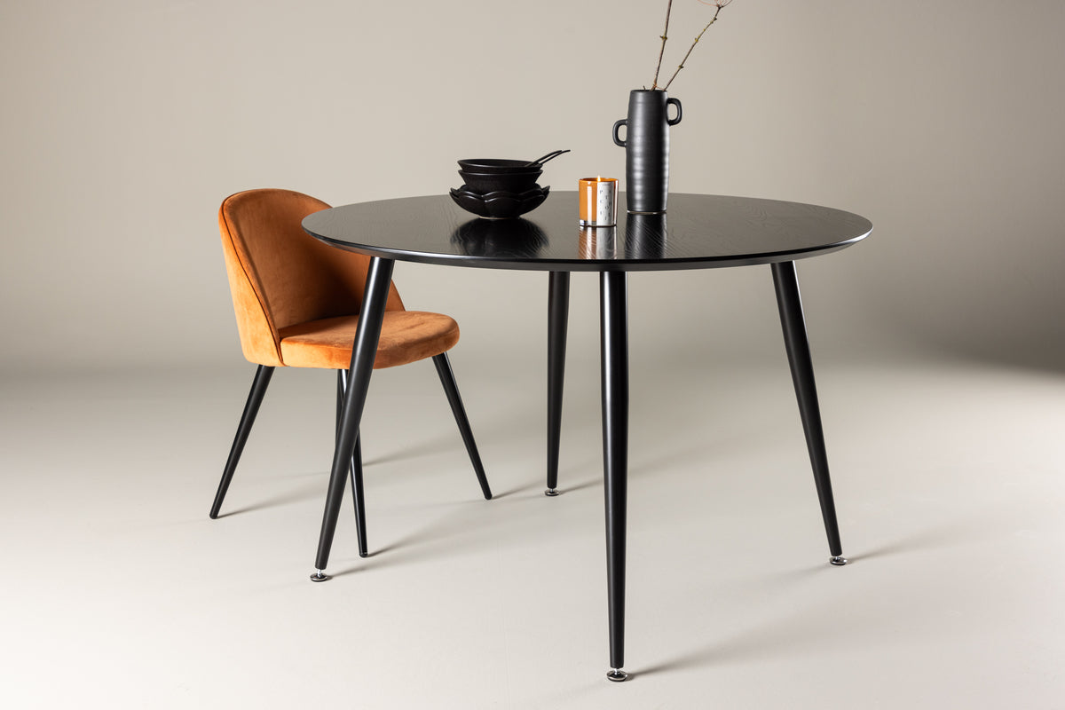 
Runder Esstisch „Dipp“ Ø 115 cm - Schwarz