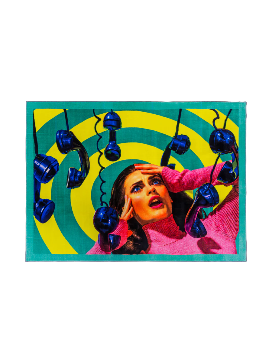 
Designer Rug "Toiletpaper Phones"