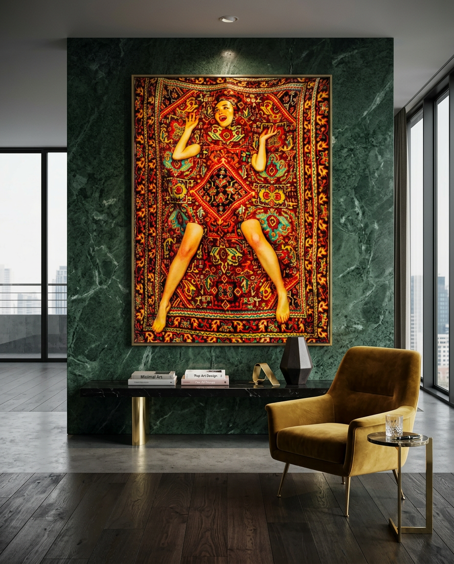 
Designer Rug "Toiletpaper Lady of Carpets"