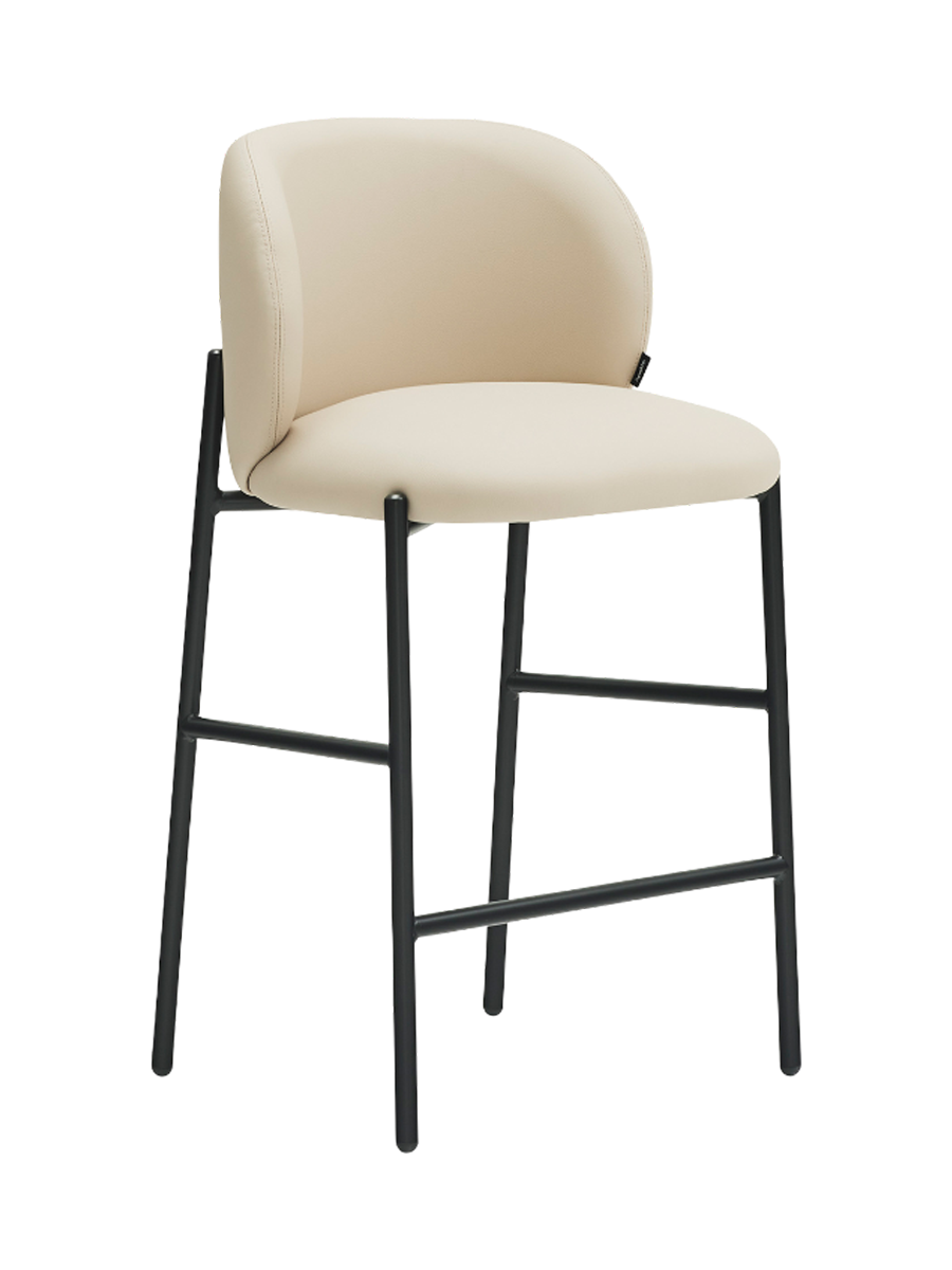 
Premium Barstuhl „Mogi“ - Kunstleder Beige / Sitzhöhe 65 cm