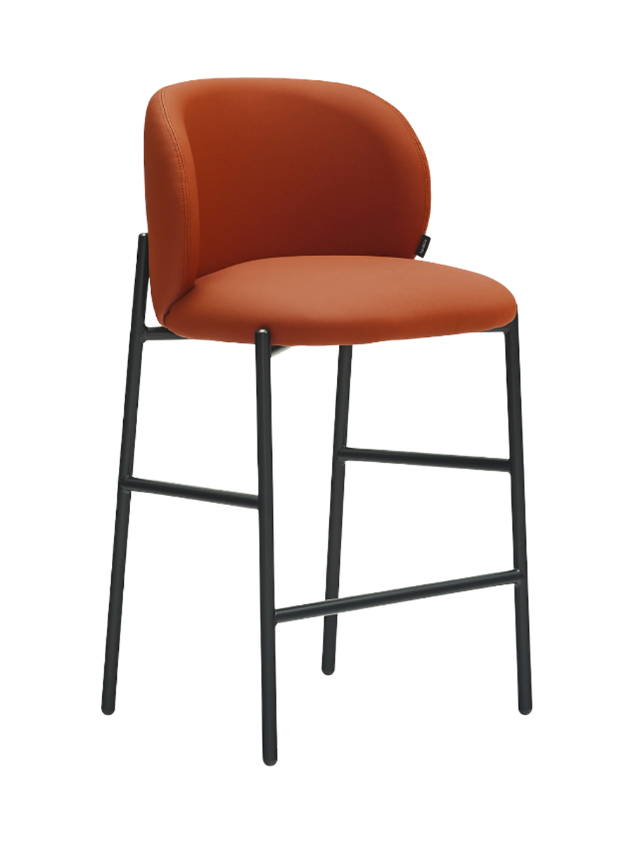 
Premium Barstuhl „Mogi“ - Kunstleder Terracotta / Sitzhöhe 65 cm
