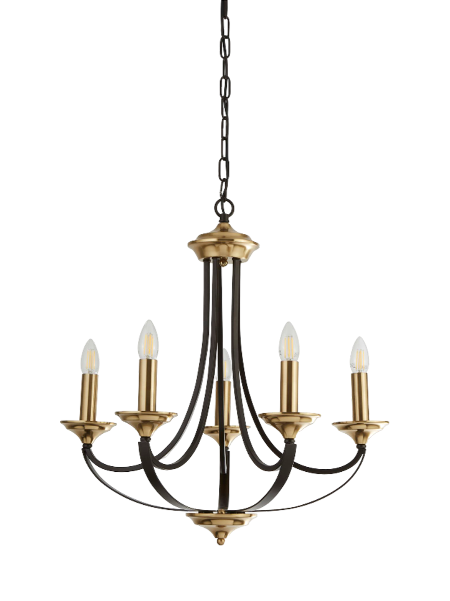 
Modern, dimmable chandelier "Belfry" - Ø 58 cm, 5-bulb