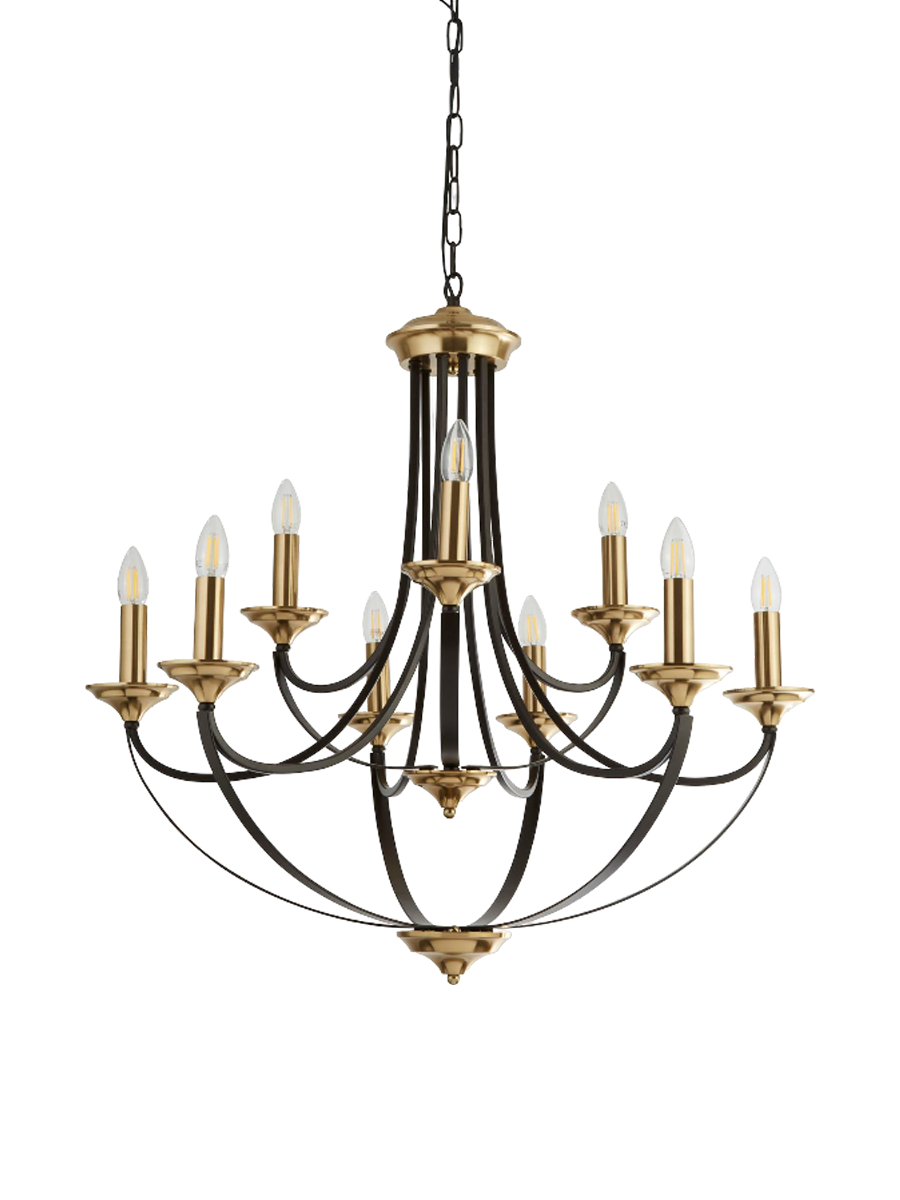 
Modern, dimmable chandelier "Belfry" - Ø 78 cm, 9-light