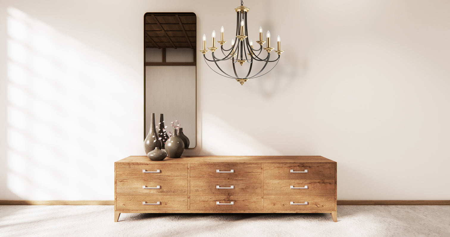 
Modern, dimmable chandelier "Belfry" - Ø 78 cm, 9-light