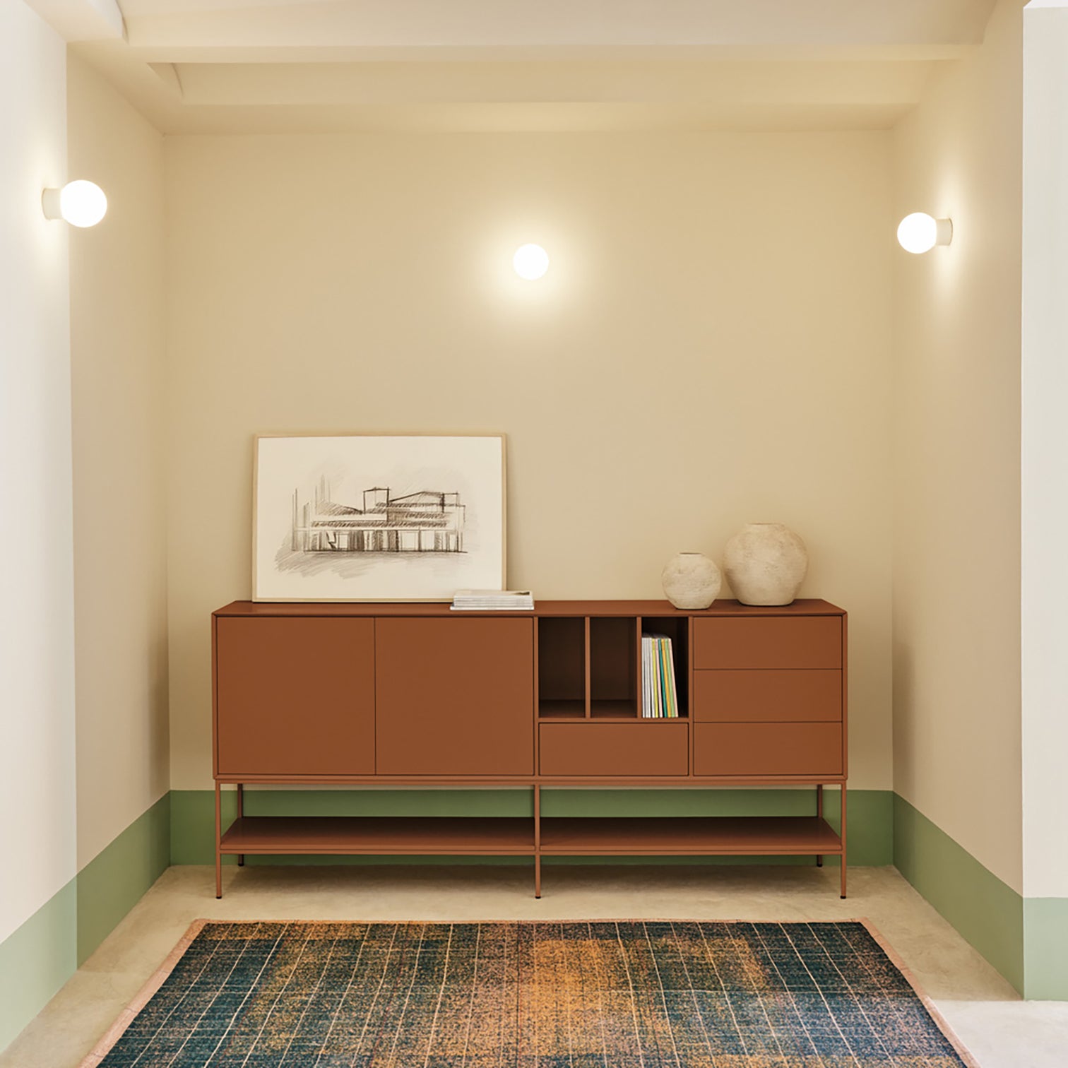 
Grand buffet design « Platt » - Argile