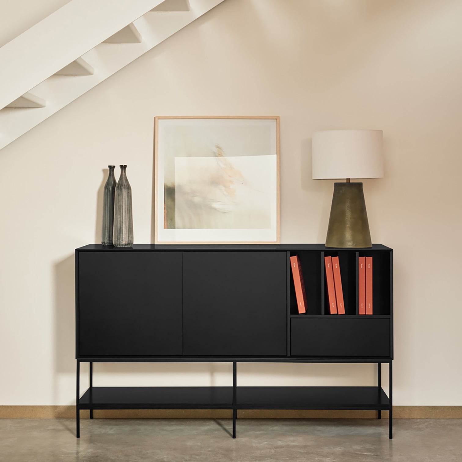 
Bahut design « Platt » - Noir