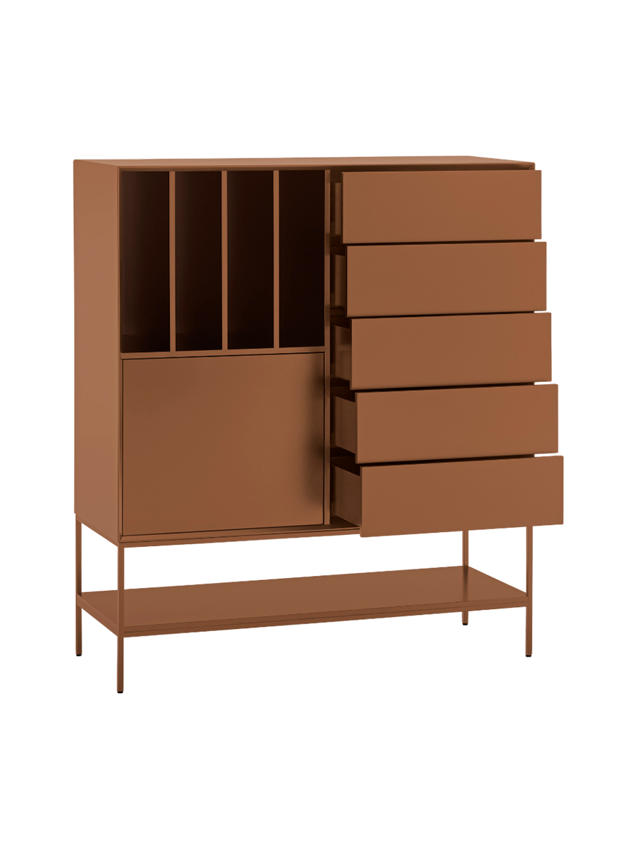 
Grand bahut design «Platt» - Argile