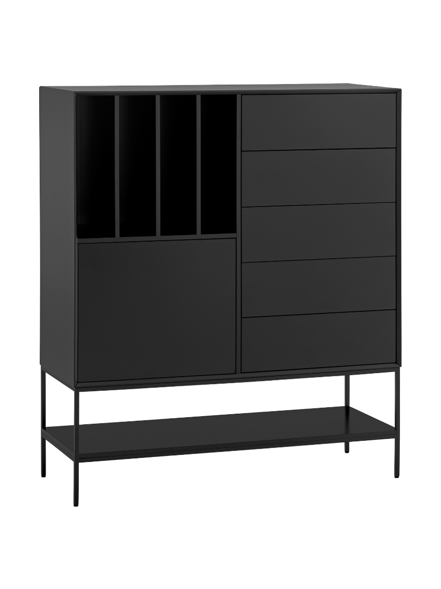 
Grand bahut design «Platt» - Noir