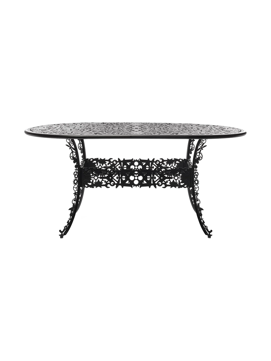 
Table de jardin ovale design « Industry » - Noir