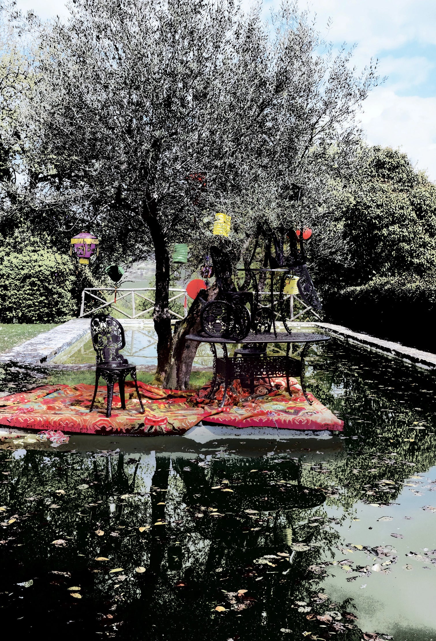 
Table de jardin ovale design « Industry » - Noir