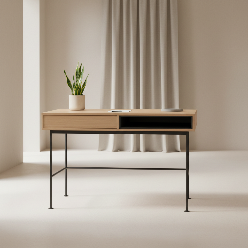 
Designer Desk "Yoko" - Anthracite / Oak