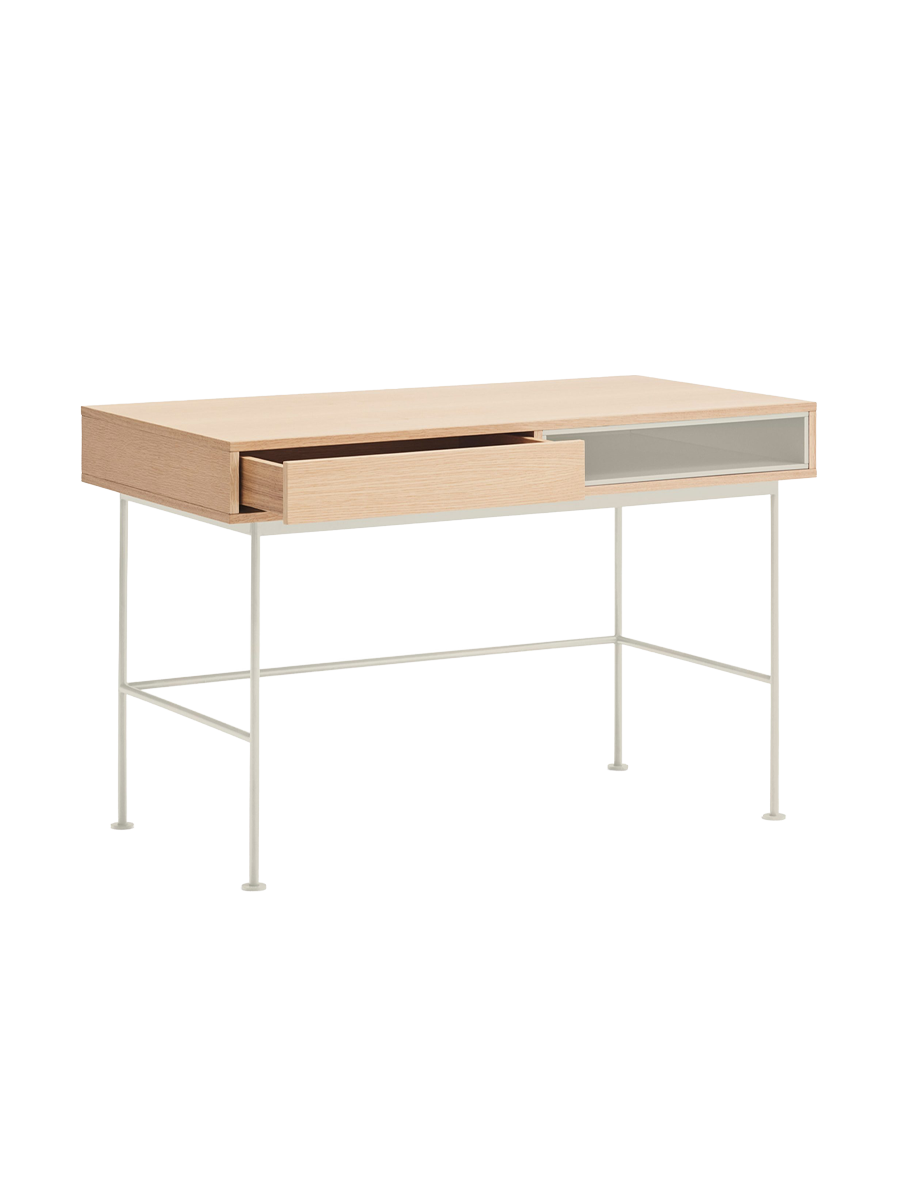 
Designer Desk "Yoko" - Cream / Oak