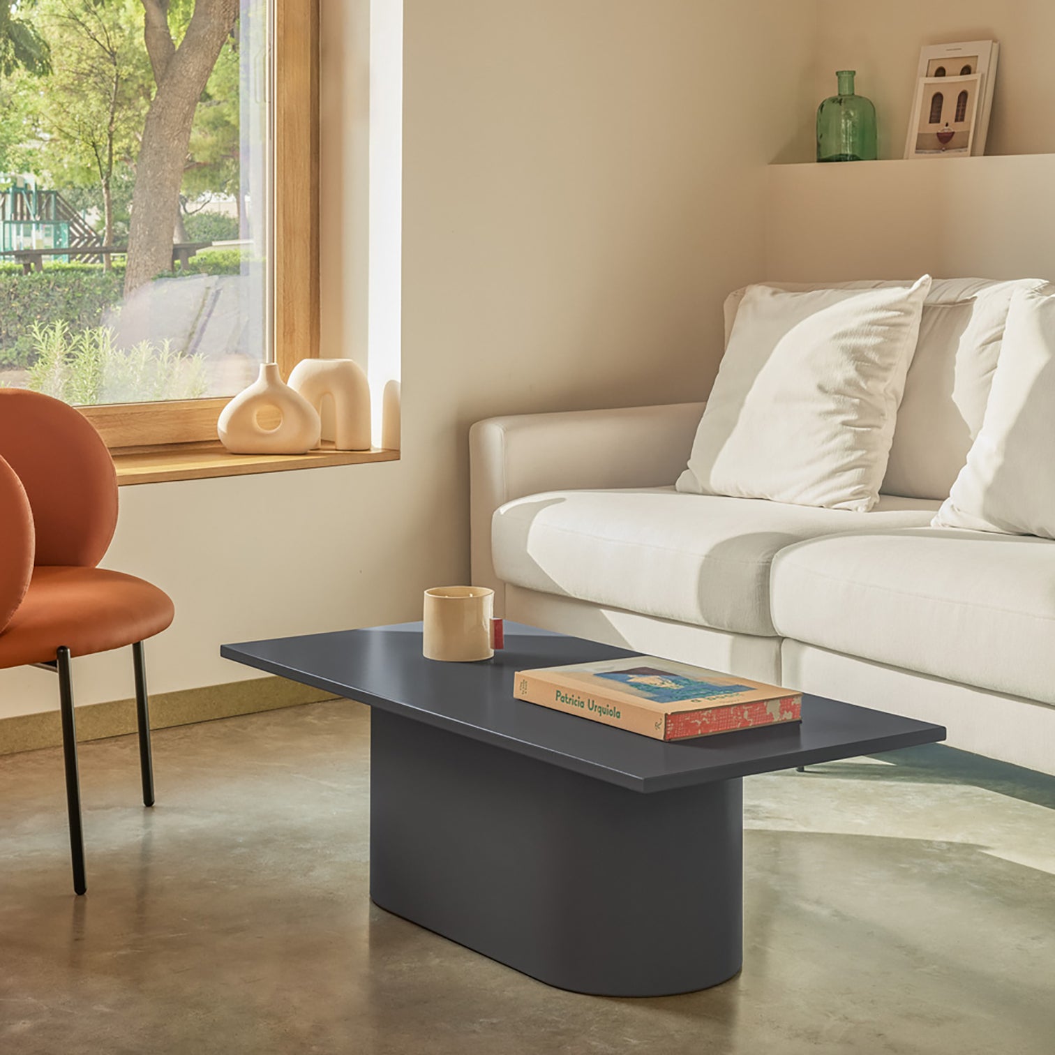 
Table basse design « Totem » 110 x 50 cm - Anthracite