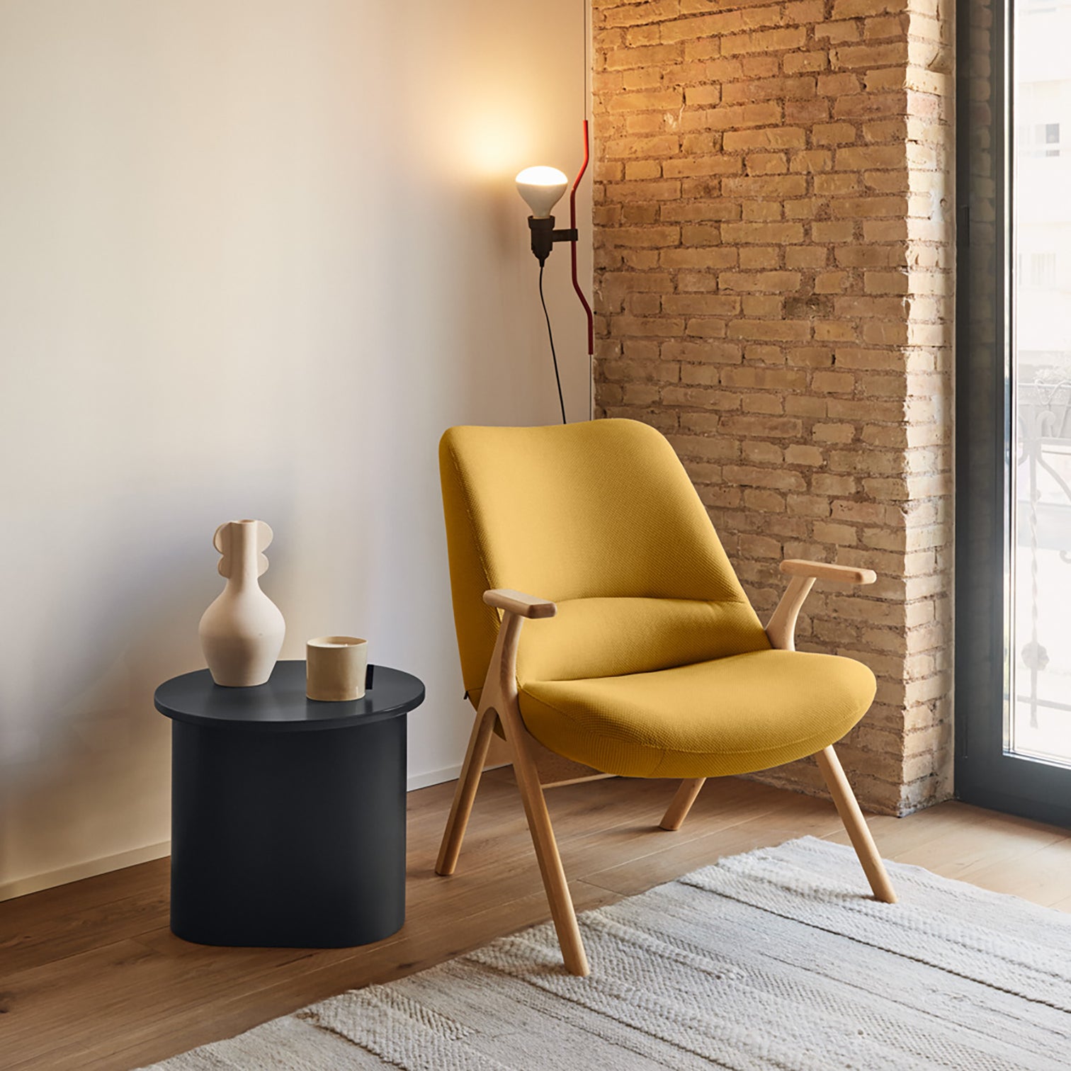 
Table d'appoint ronde design « Totem » Ø 50 x 44 cm - Anthracite