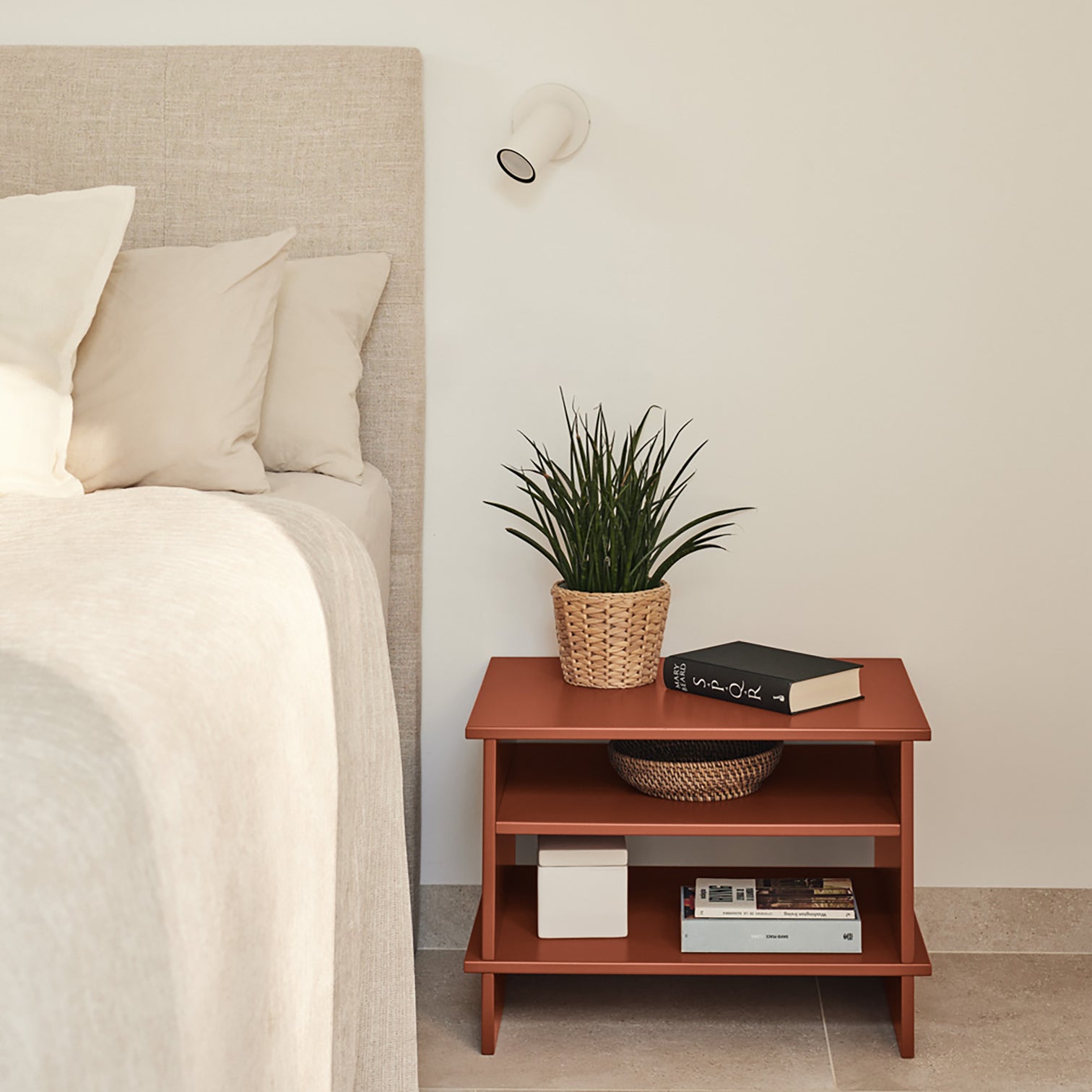 
Designer Side or Nightstand "Inari" - Brick