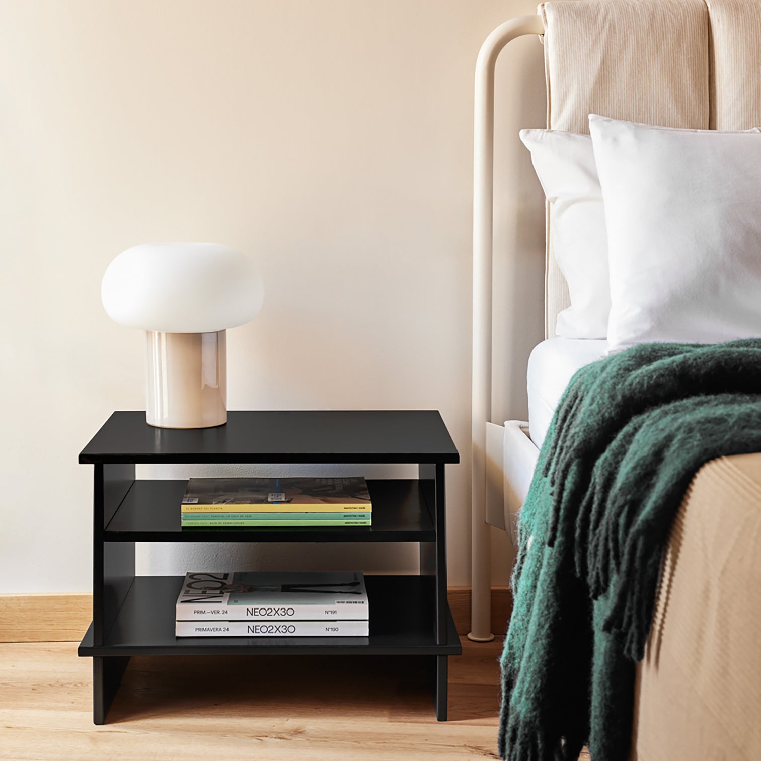 
Designer Side or Nightstand "Inari" - Black