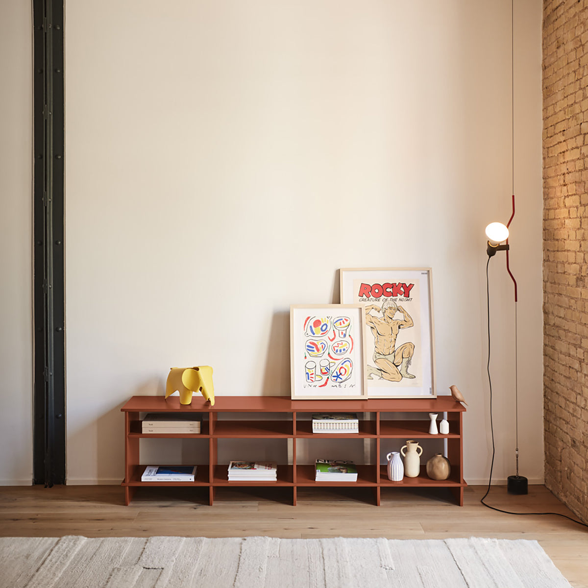 
Design Lowboard & Regal „Inari“ 180 x 50 cm - Brick