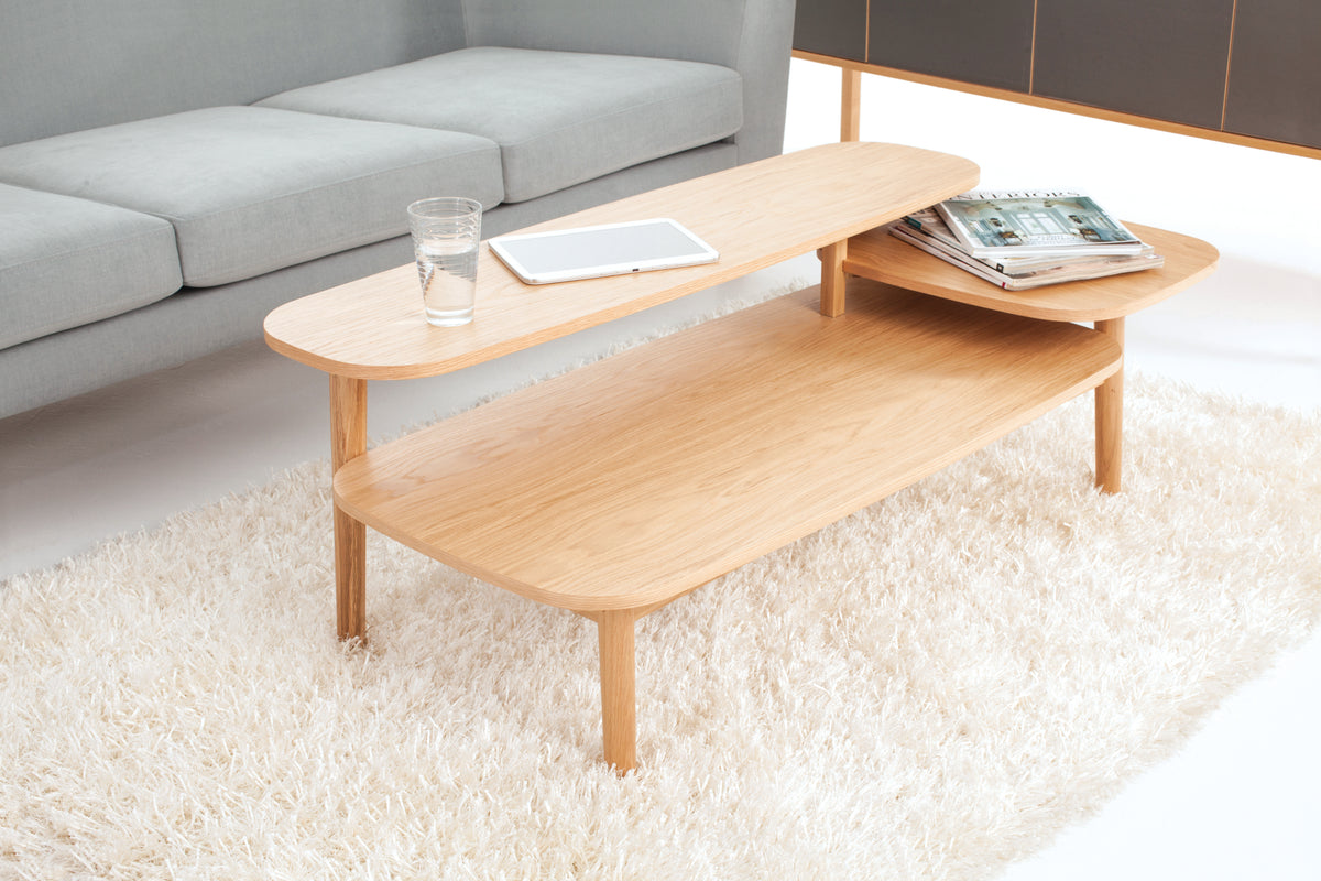 
Design Couchtisch „Eichberg“ 120 x 60 cm - Eiche Natural
