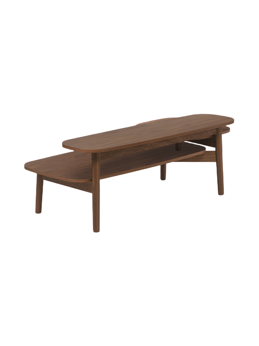 
Design Couchtisch „Eichberg“ 120 x 60 cm - Eiche Nussbaum