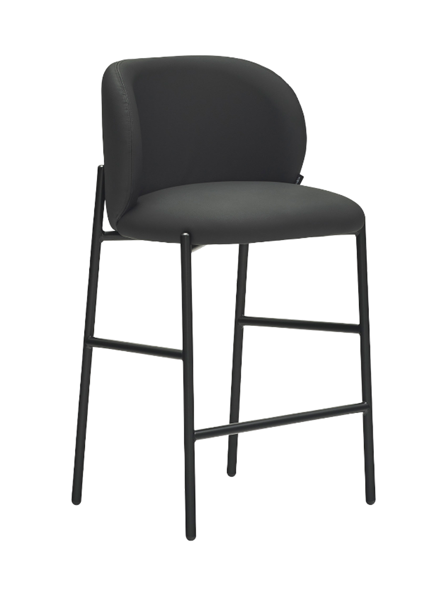 
Premium Barstuhl „Mogi“ - Kunstleder Schwarz / Sitzhöhe 75 cm