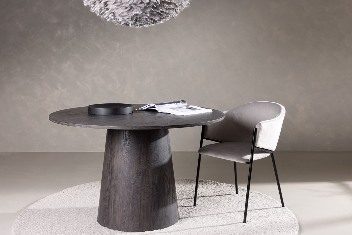 
Tavolo da pranzo rotondo „Lanzo“ Ø 120 cm - Mocca