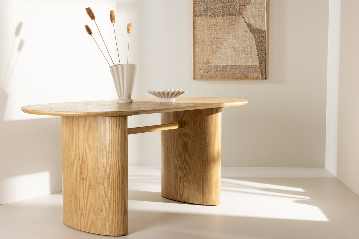 
Table à manger design ovale "Isolde" - 180 x 90 cm - Naturel