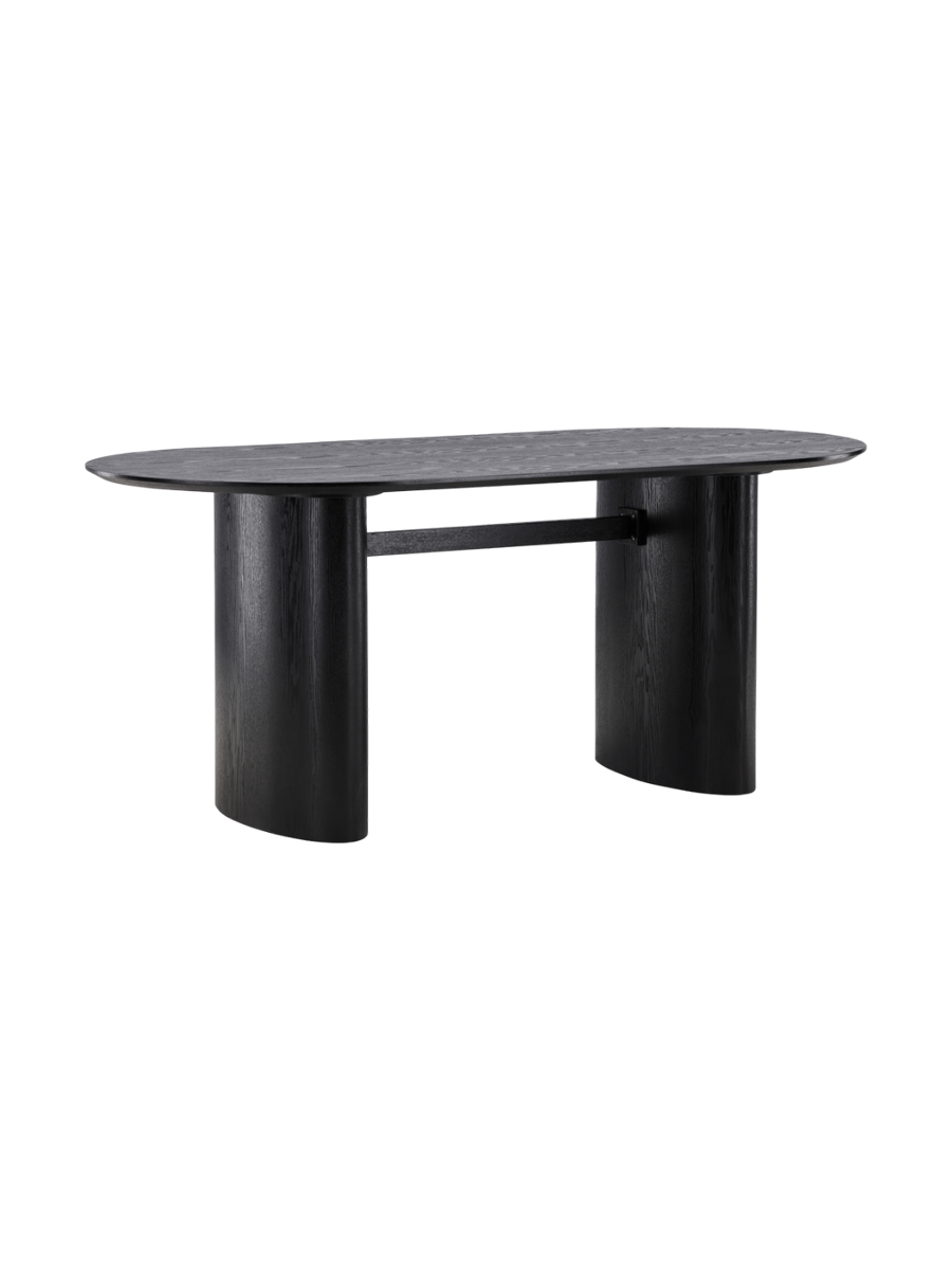 
Table à manger design ovale "Isolde" - 180 x 90 cm - Noir