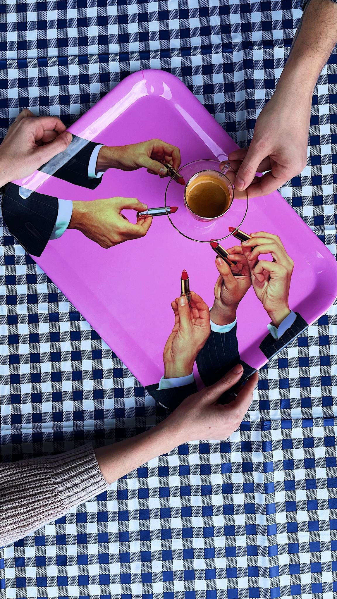 
Design Serving Tray "Toiletpaper Lipstick Pink"