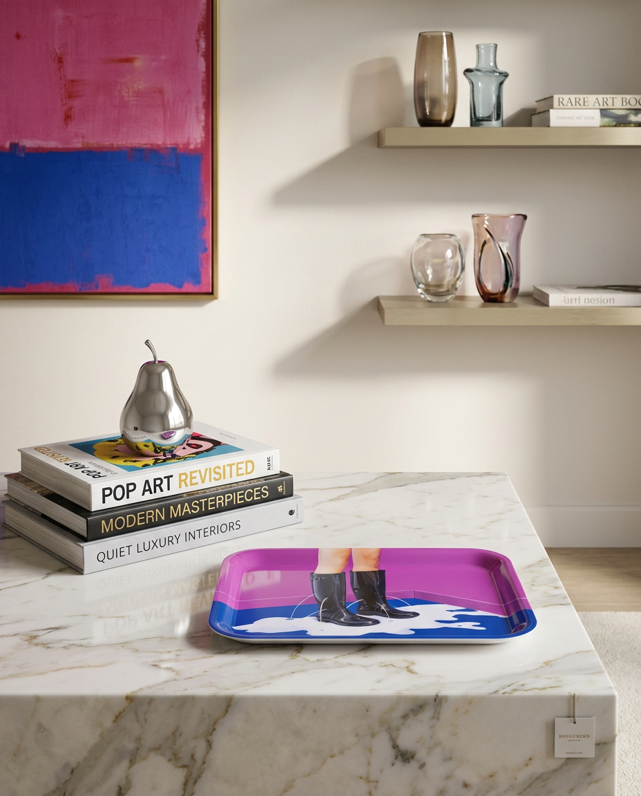 
Design serving tray "Toiletpaper Milky Boots"