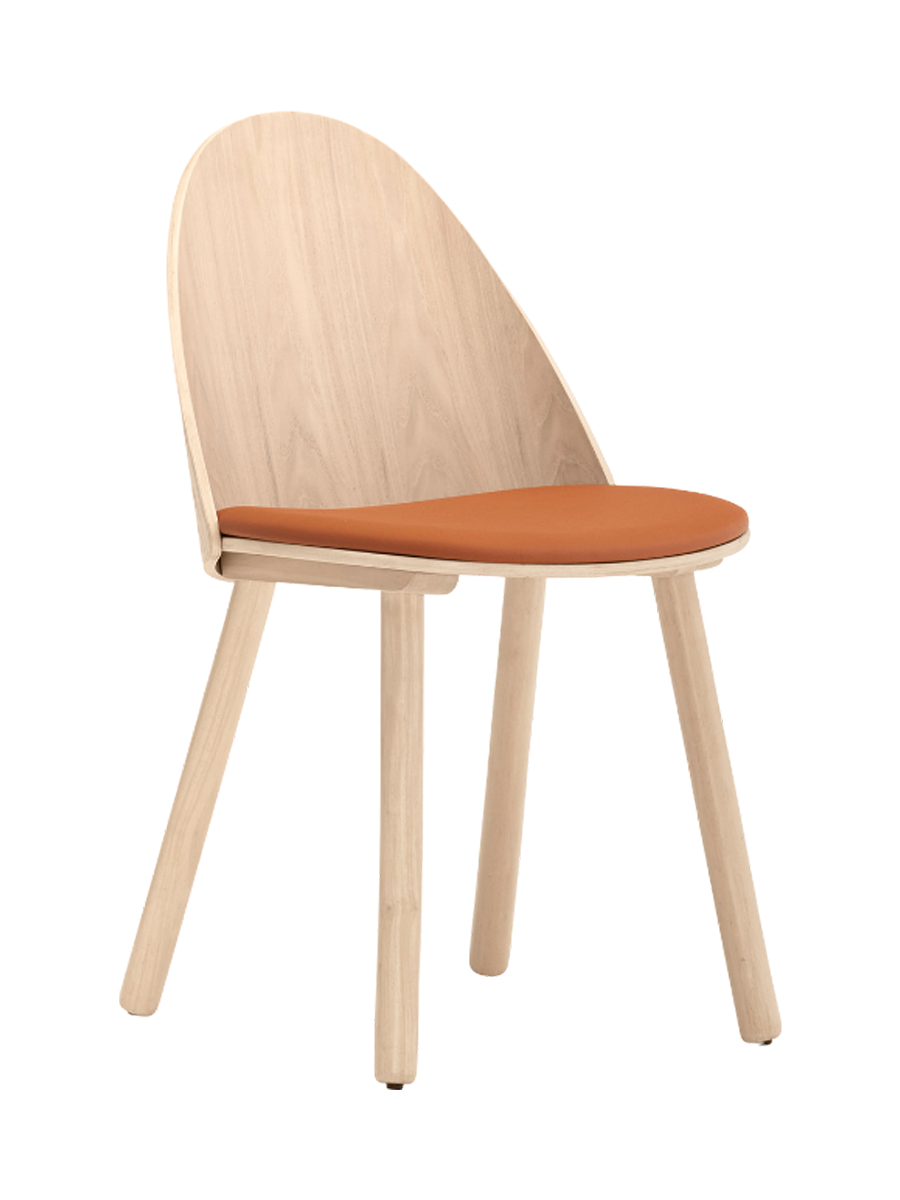 
Hochwertiger Design Stuhl „Uma“ - Natural hell / Terracotta