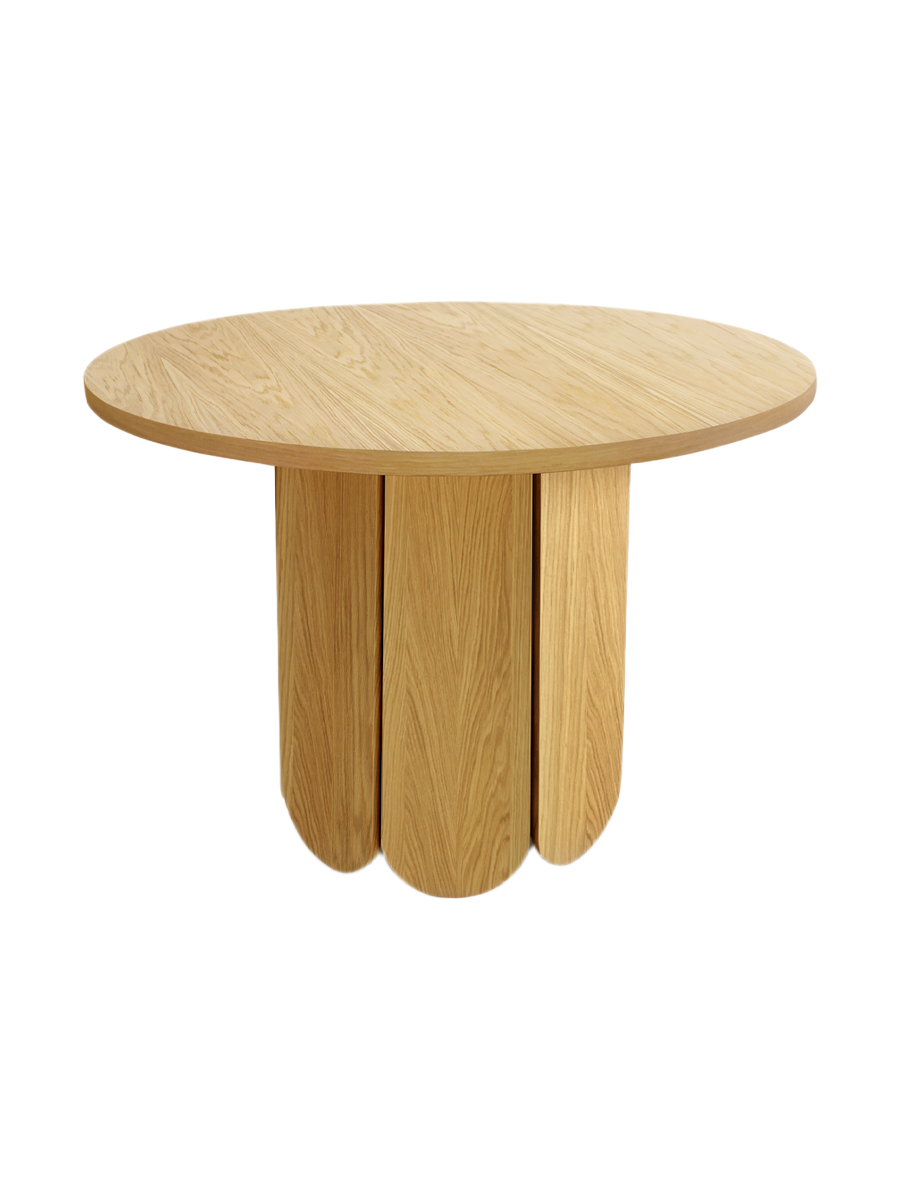 
Tavolo da pranzo rotondo di design «Soft Dining» - Rovere Naturale