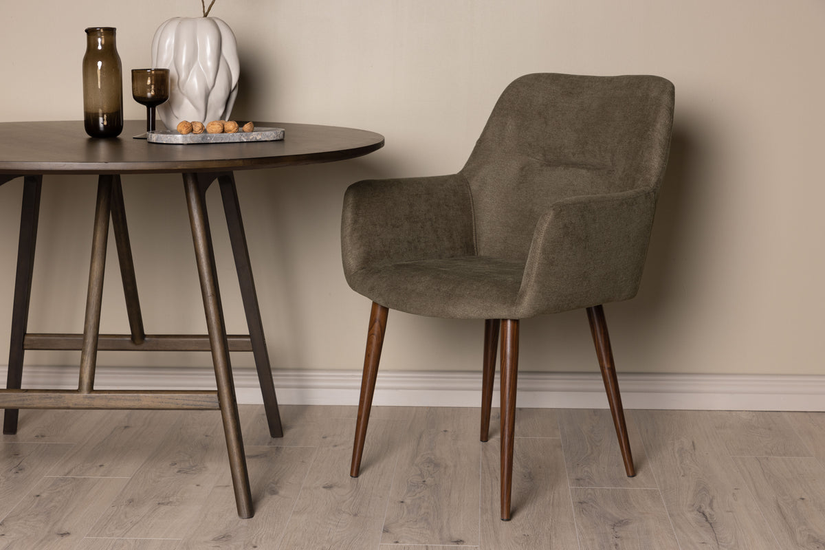 
Chaise de salle à manger design « Tomorrow » avec accoudoirs - Gris taupe foncé