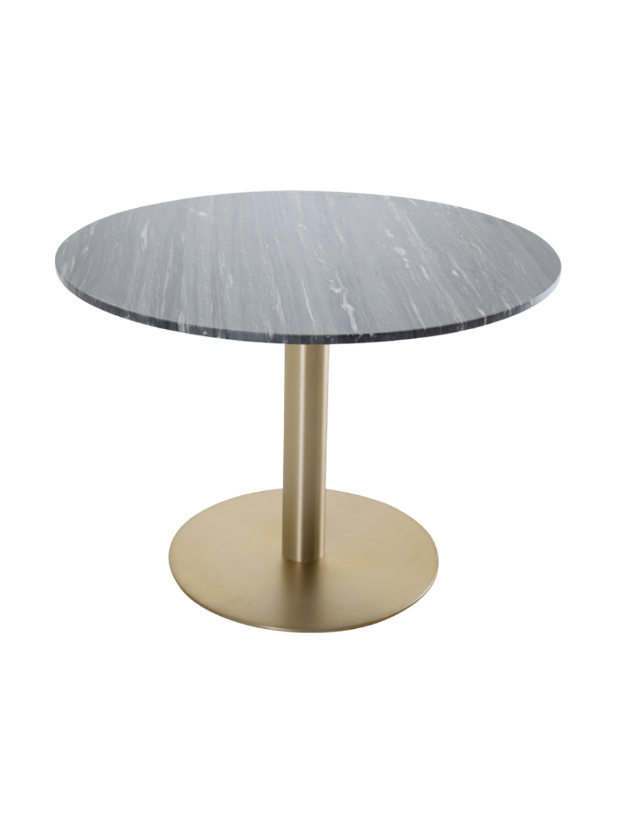 
Tavolo da pranzo rotondo in marmo „Estelle“ - Ø 106 cm - Nero / Oro