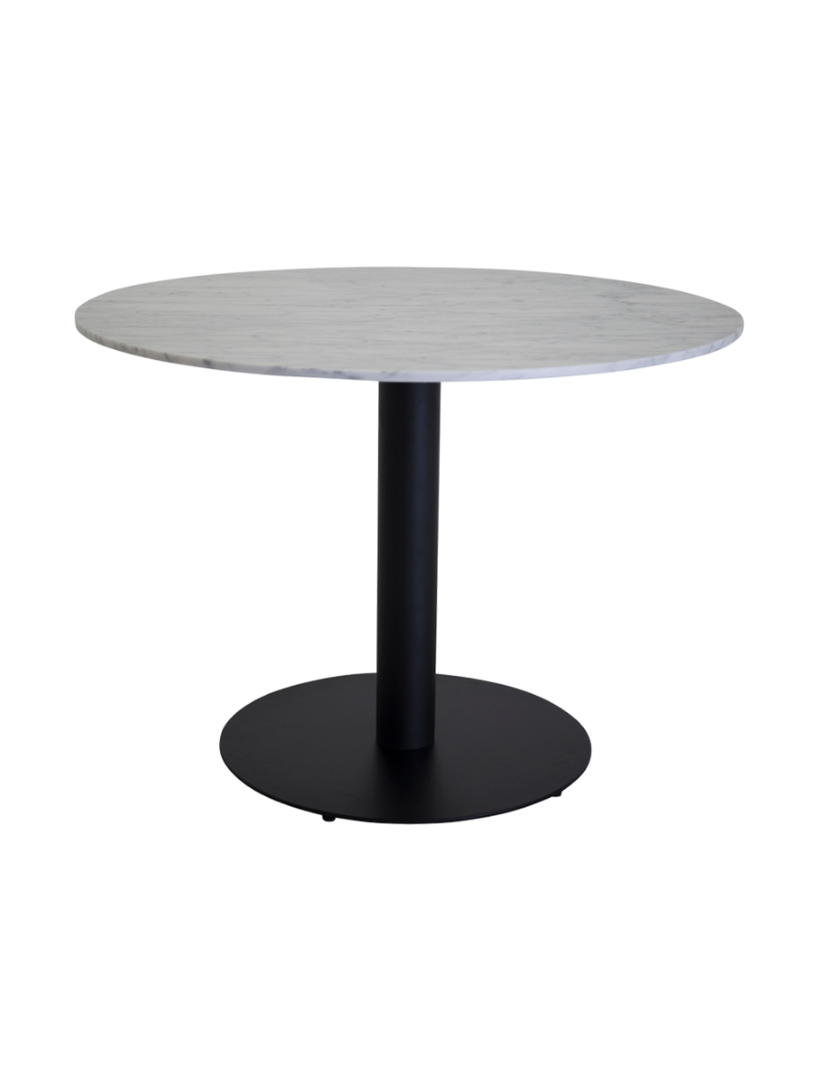 
Tavolo da pranzo rotondo in marmo „Estelle“ - Ø 106 cm - Nero / Bianco