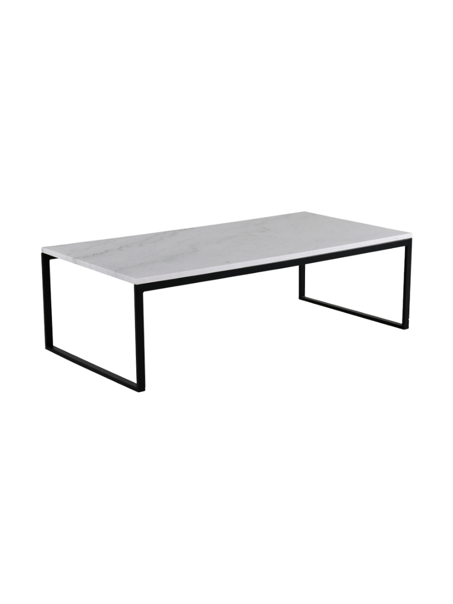 
Marble Design Coffee Table "Estelle" 120 x 60 cm - Black / White