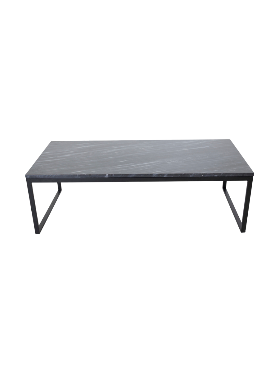
Marble Design Coffee Table "Estelle" 120 x 60 cm - Black