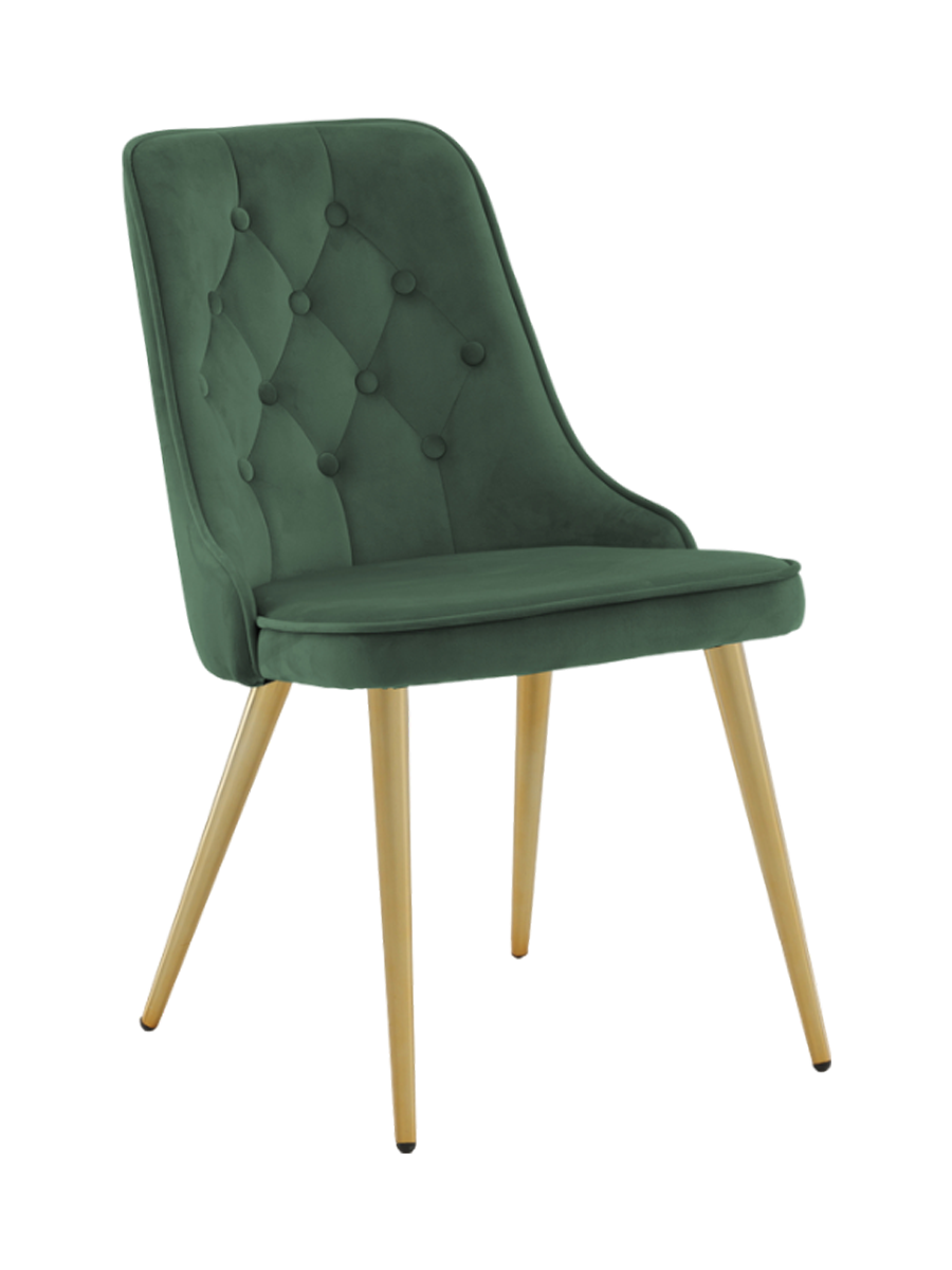 
Sedia da pranzo dal design moderno „Velvet deluxe“ - Verde smeraldo / Oro