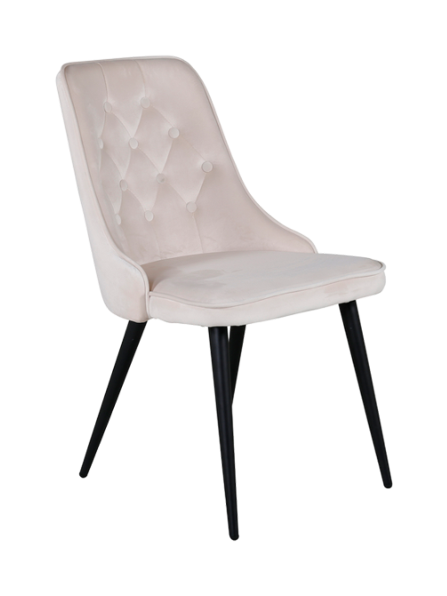 
Sedia da pranzo dal design moderno „Velvet deluxe“ - Beige / Nero
